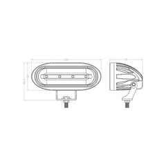 6 inch 40W Utility LED Work Light EMC CISPR25 CLASS 4