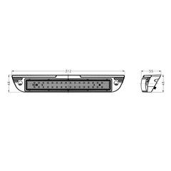 Marine Lights LED|12 inch 32W 3,200 LM, 6,000K|Marine Lights for Boat