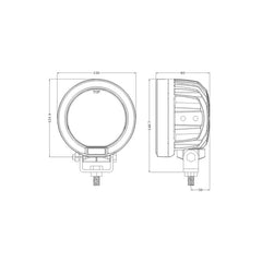 5 inch 45W Swivel Mounting Built-in Deutsch Agricultural LED Work Light