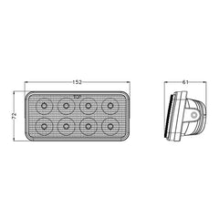 6 inch 40W Agricultural OEM Replacement LED Work Light EMC CISPR 25 CLASS 4