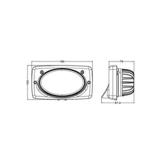 6'' 40W Agricultural Flush Mounting LED Work Light EMC CISPR 25 CLASS 4