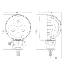 3inch 30W Swivel Mounting Utility LED Work Light EMC CISPR25 CLASS 4