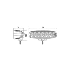 6 inch 18w Reversing LED Work Light E-Mark R23