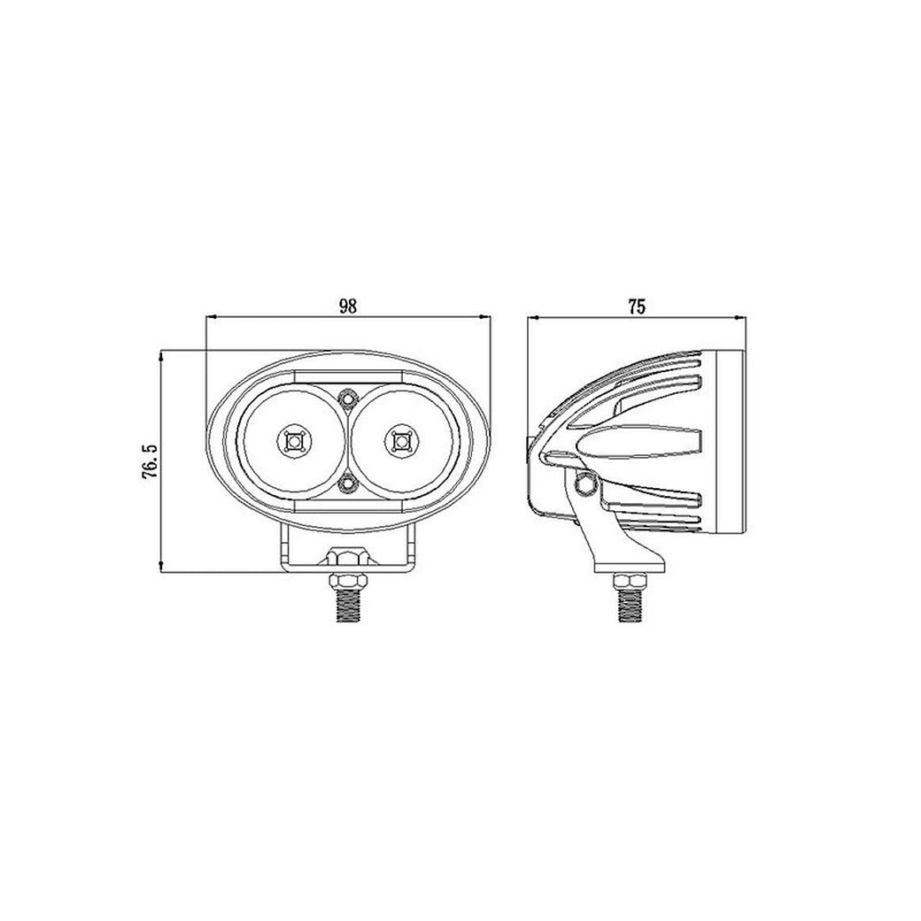 4 inch 20W LED Work Light E-Mark Approved