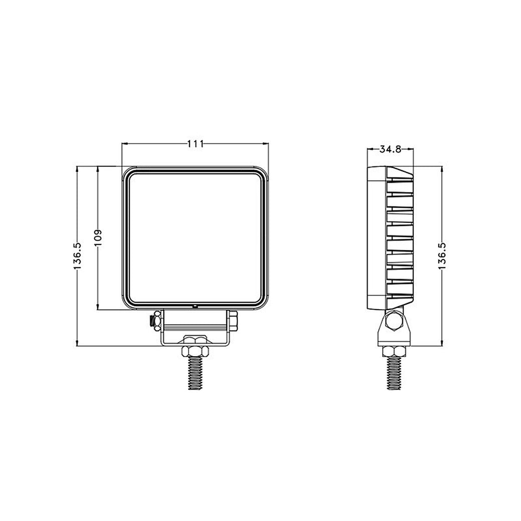 Best Work LED Light|4'' 30W 2,400 LM| PC Lens|Wide Flood|12V 24V DC