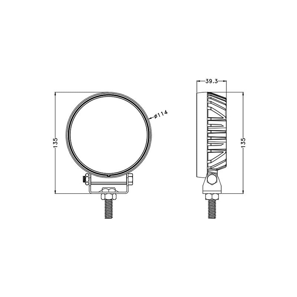 Work LED Lights|4'' 24W 1920LM|PC Lens|Wide Flood|12V 24V DC