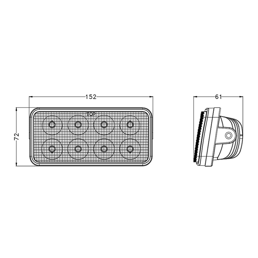6 inch 40W Agricultural OEM Replacement LED Work Light EMC CISPR 25 CLASS 4