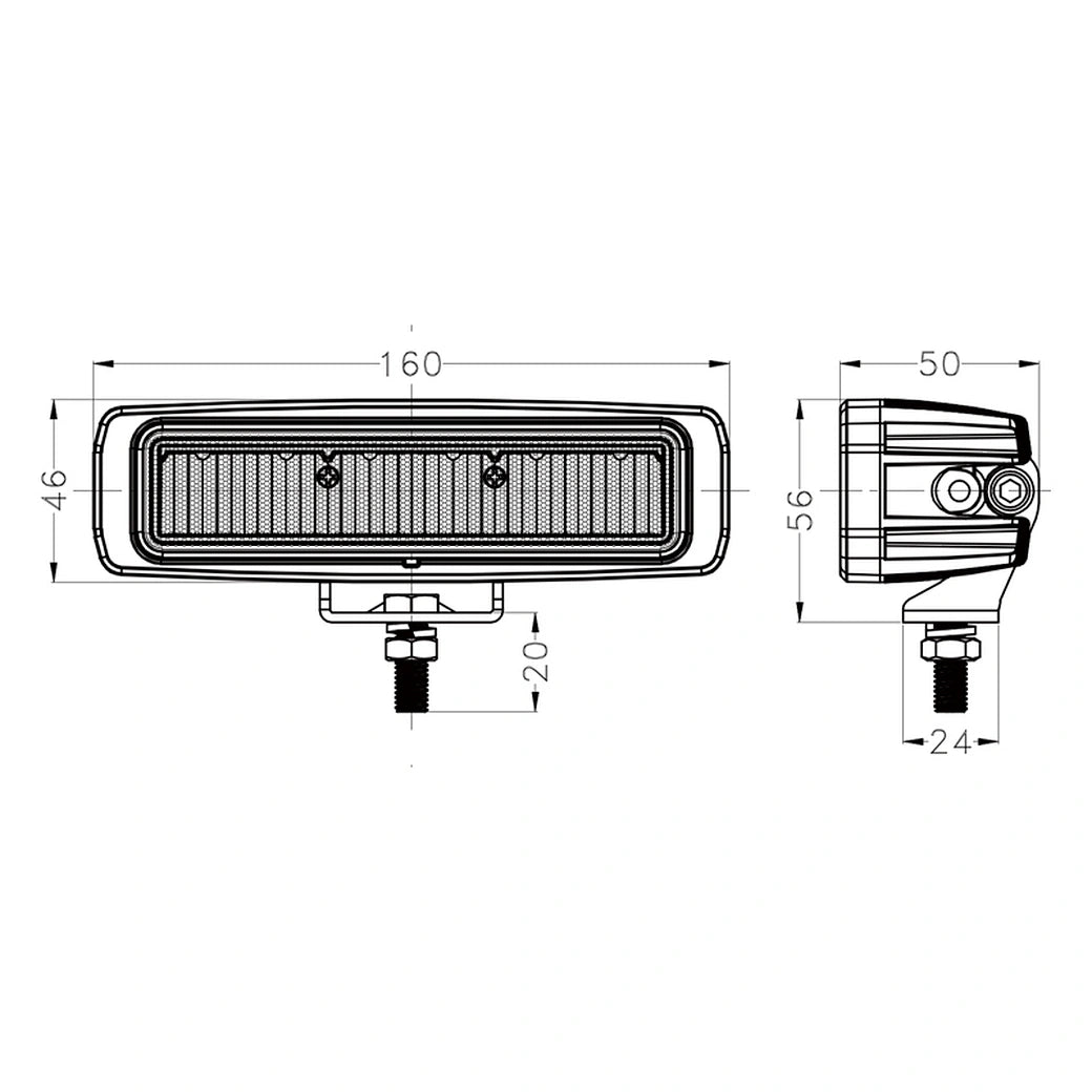 6 inch 48w Reversing LED Work Light E-Mark R10