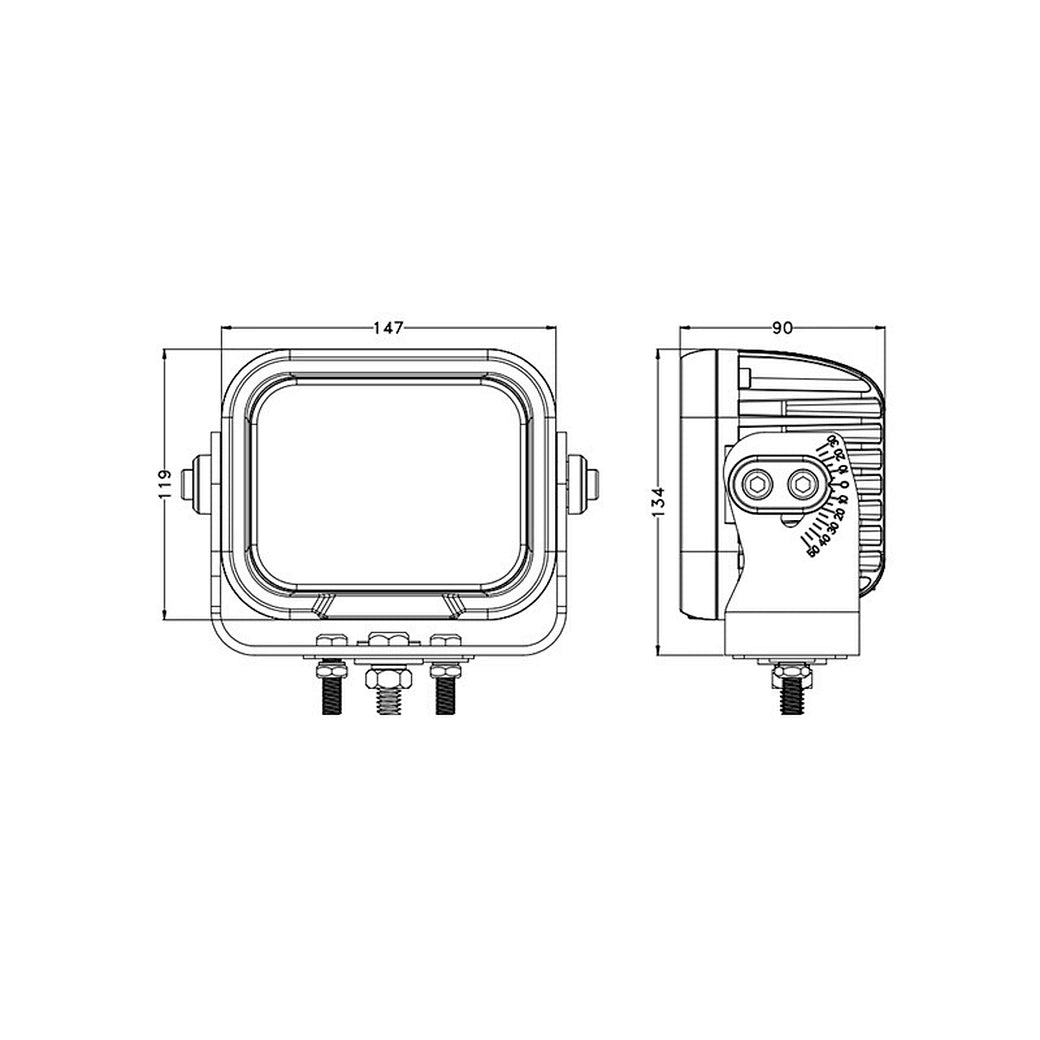5.7 inch 120W High Power Heavy Duty LED Work Light EMC CISPR 25 CLASS 4
