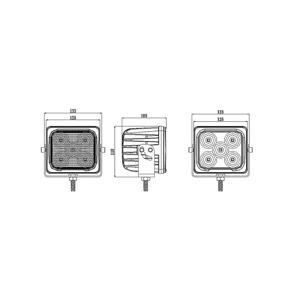 5 inch 50W High Power LED Work Light E-Mark Approved